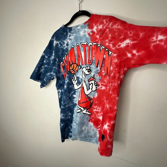 NWOT Chinatown Market Red White & Blue Tie Dye Short Sleeve Basketball Tee M - Picture 2 of 10